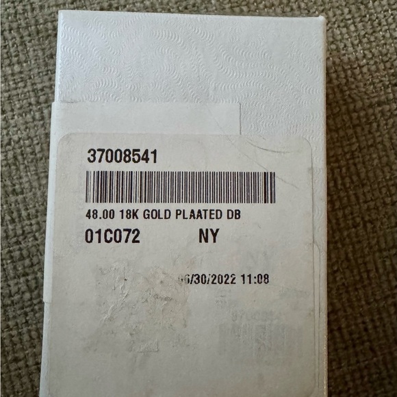 Simone The Label 18K Gold Over Trendy Chunky XHoop Earrings Yellow Tone NEWinBox - Picture 4 of 6